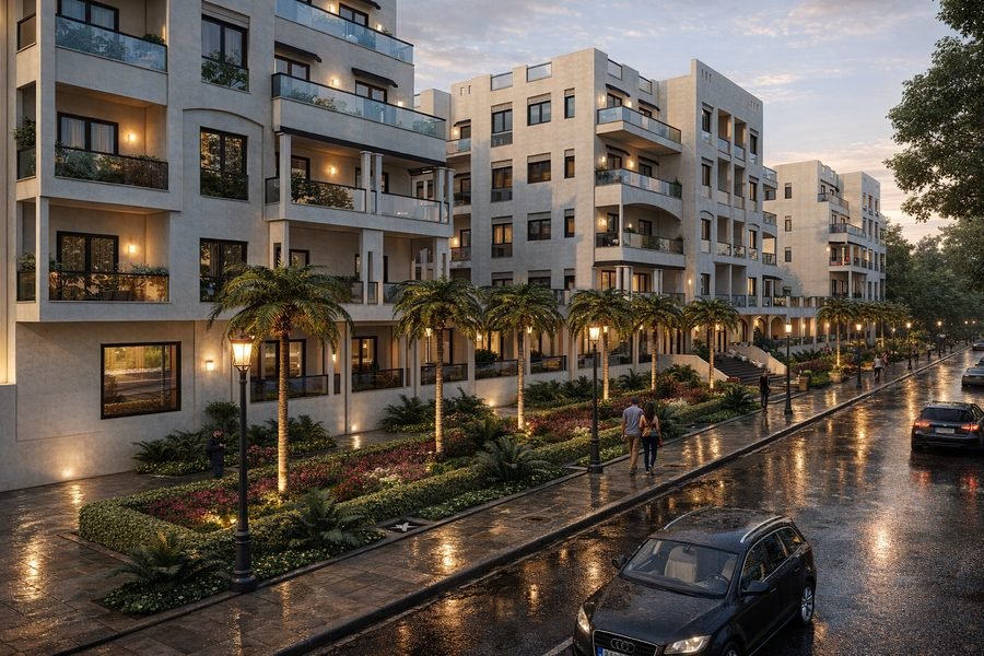 AQUA ORGWAN Resort — vizualizácia upravenej ulice