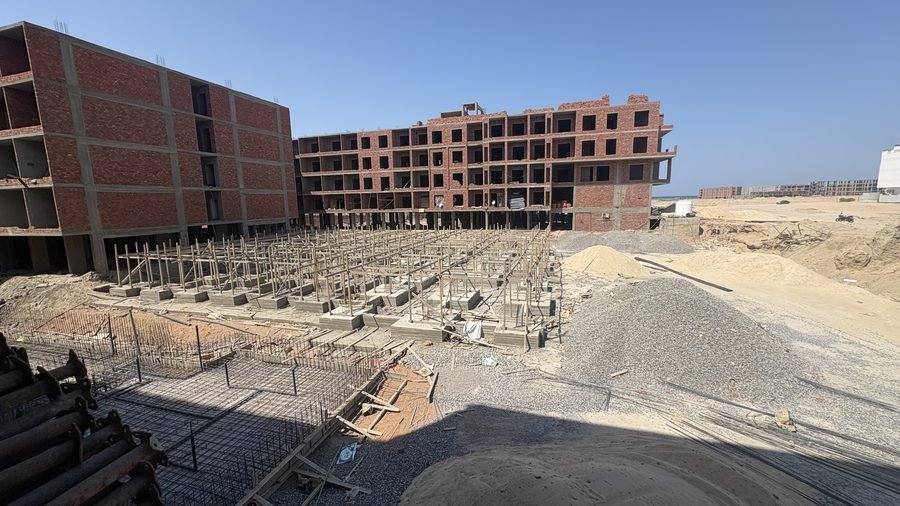 AQUA ORGWAN Resort under construction, August 2026